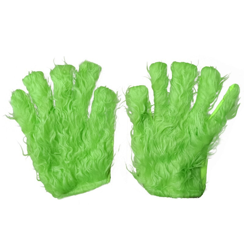45% Off At Checkout** Christmas Costume Long-Haired Monster Cosplay Santa Claus Green Monster Grinch Christmas Performance Costume