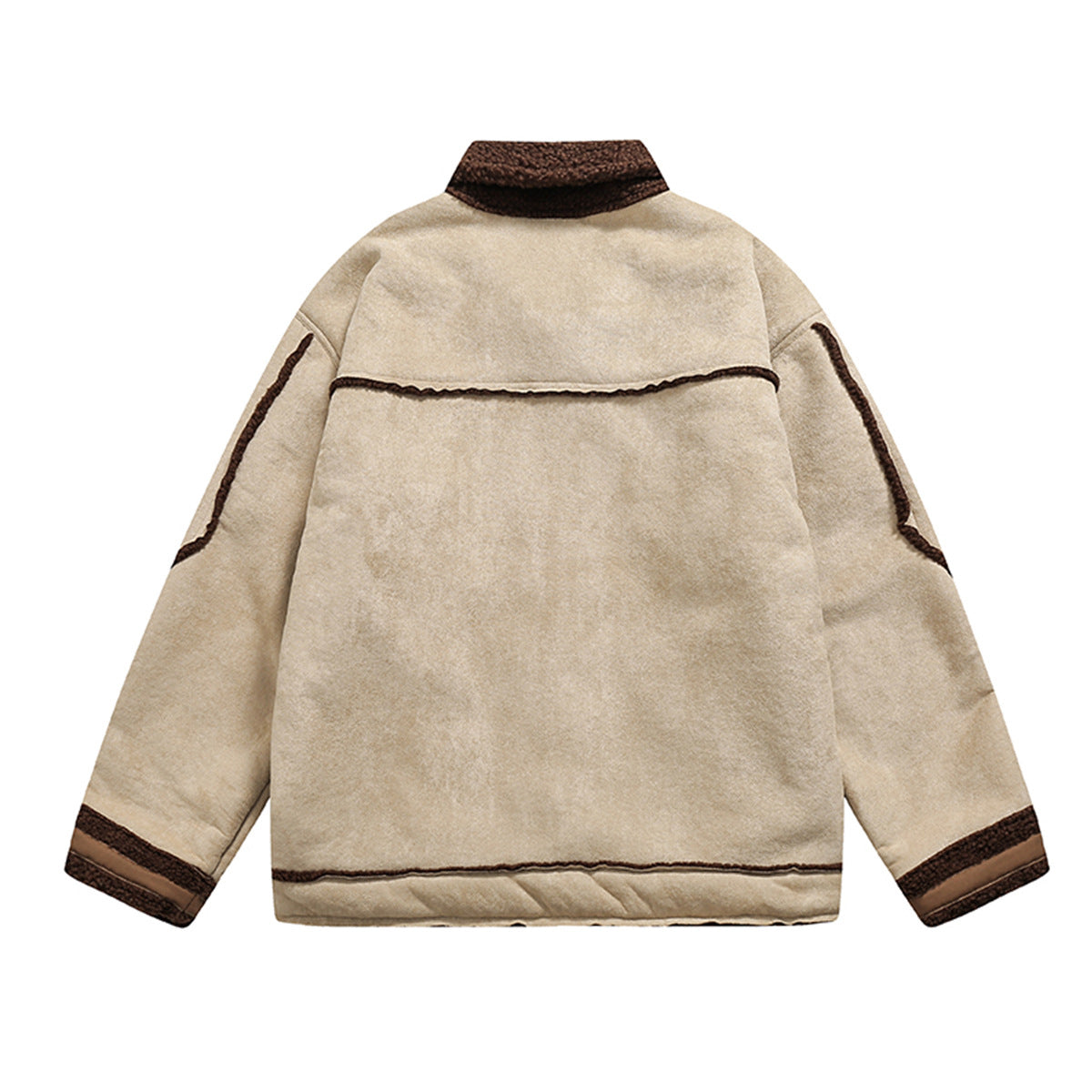 Suede lamb wool cotton coat jacket