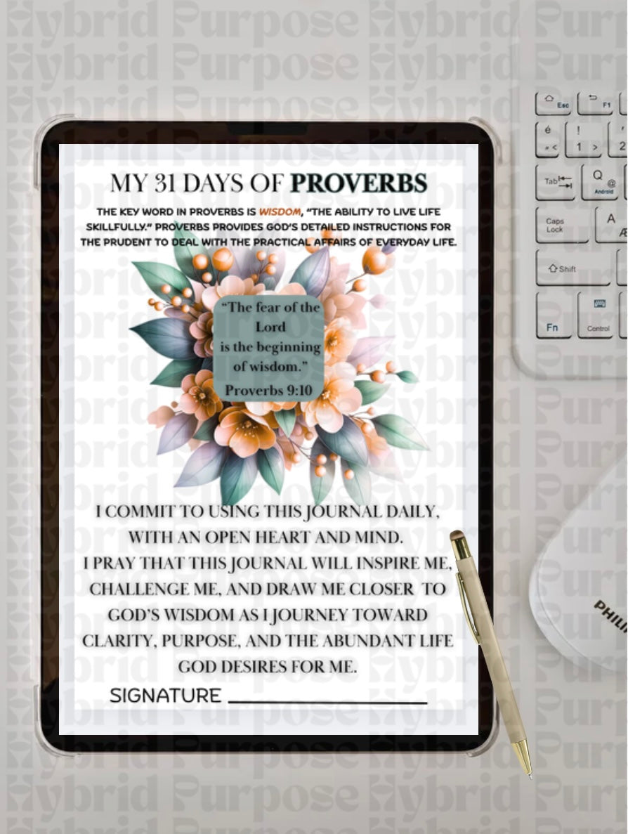 Deluxe** 31 Days of Wisdom & Wealth Proverbs Journal