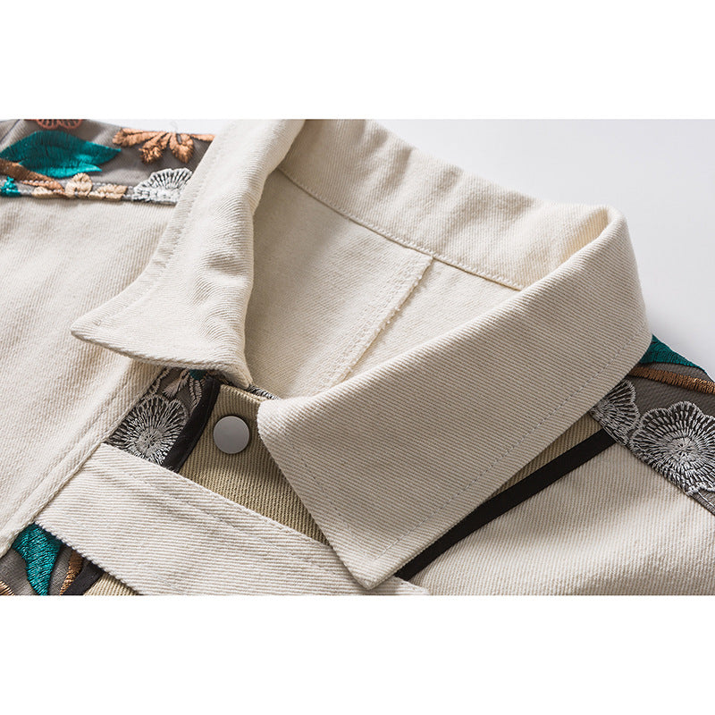 Splicing lace flower jacket