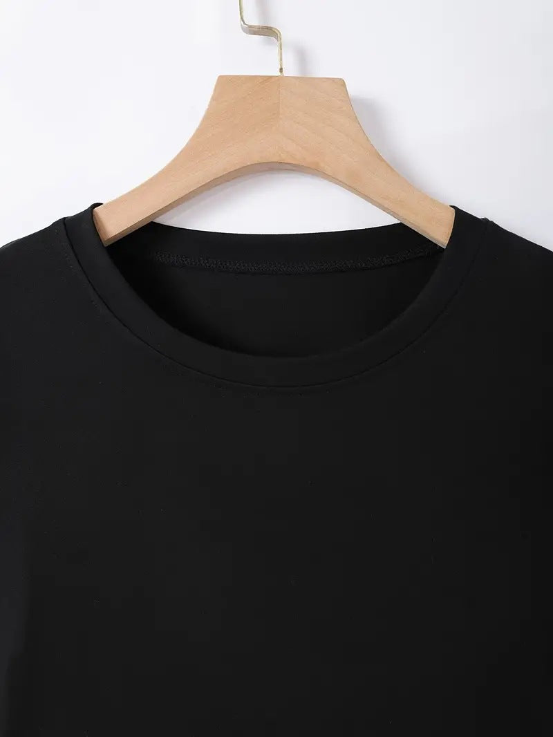 Women's Short Top Christmas Crop Top INS Style Spicy Girl Basic Short Sleeve Round Neck T-Shirt