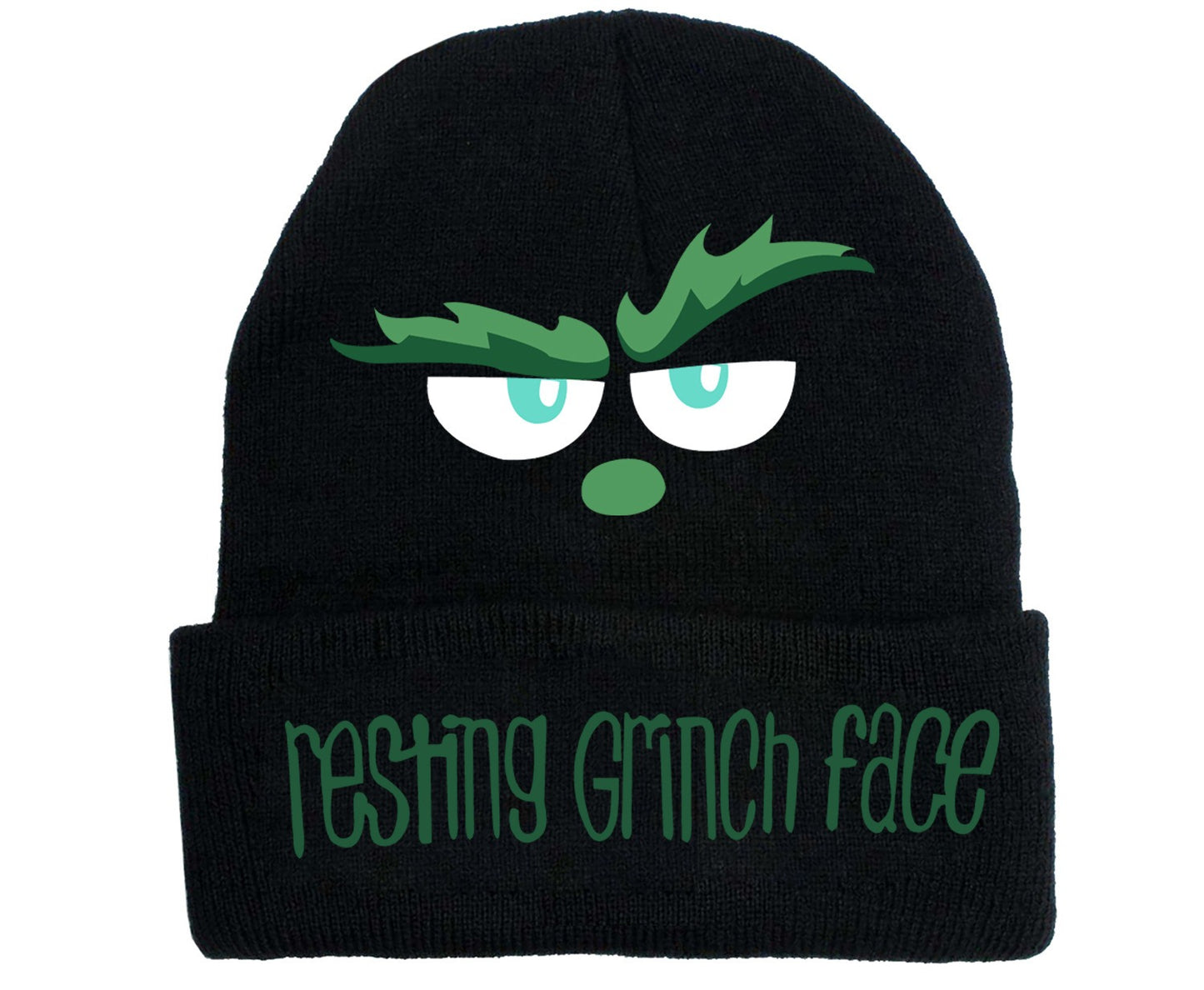 Christmas New Thread Wool Hat Knitting Hat Winter Printing Green Hair Strange Grinch Hat