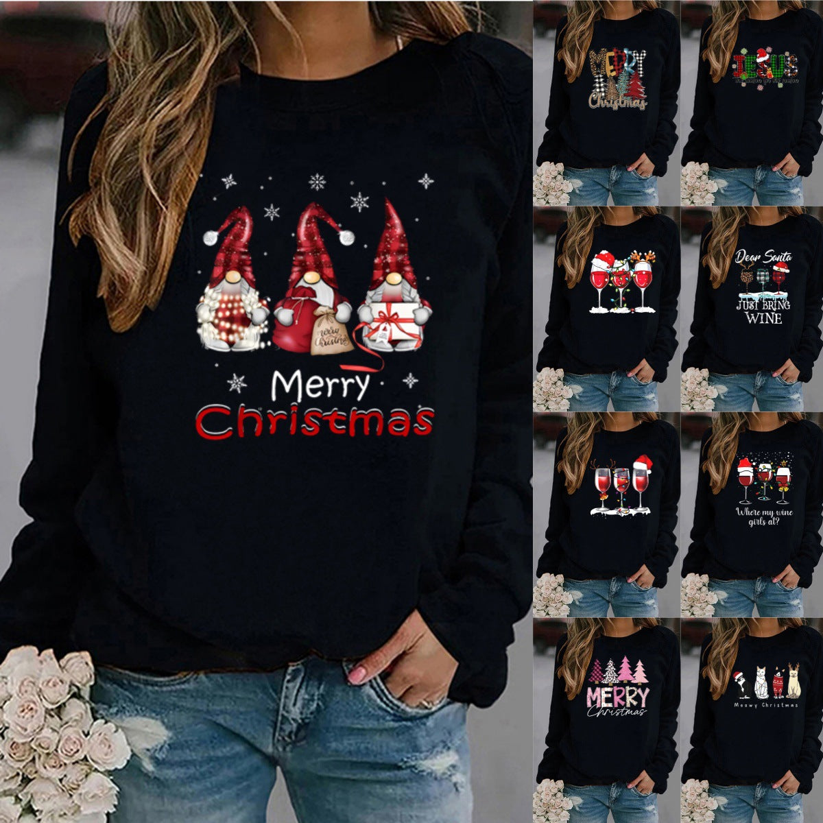 Women's Round Neck Sweatshirt New Arrival Christmas Foreign Trade