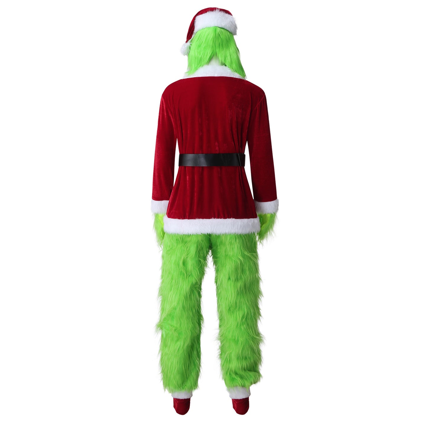45% Off At Checkout** Christmas Costume Long-Haired Monster Cosplay Santa Claus Green Monster Grinch Christmas Performance Costume